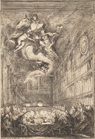 Konferencja prawników, 1776. autorstwa Gabriel de Saint Aubin