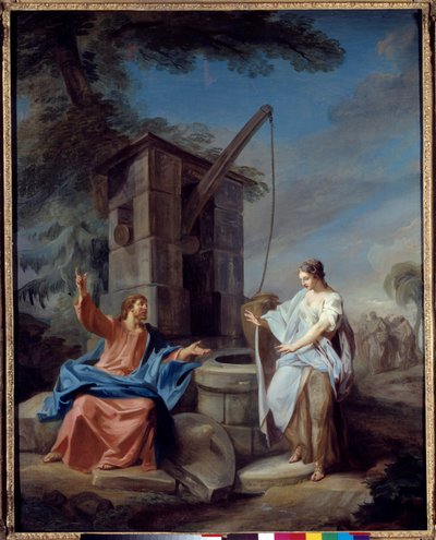Chrystus i Samarytanin Obraz Gabriela de Saint Aubin (1724-1780) 1752 Nd. 1,35x1,06 m Rouen, Muzeum Sztuk Pięknych autorstwa Gabriel de Saint Aubin
