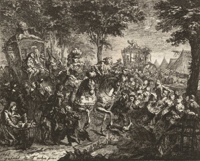 Widok na Jarmark Beson, 1750. autorstwa Gabriel de Saint Aubin