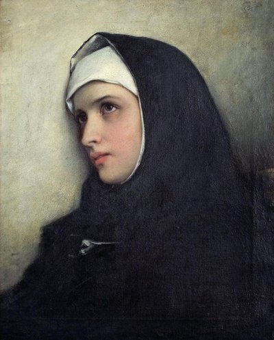 Gabriel von Max - Portret zakonnicy autorstwa Gabriel von Max