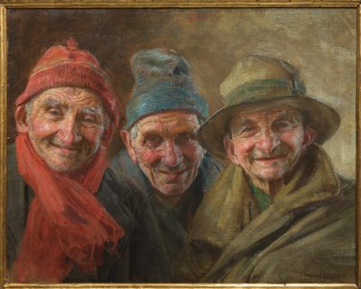 Trzej przyjaciele 1917 (olej na płótnie) autorstwa Gaetano Bellei
