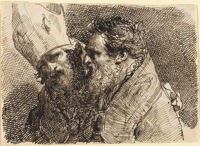 Szefowie dwóch biskupów autorstwa Gaetano Gandolfi