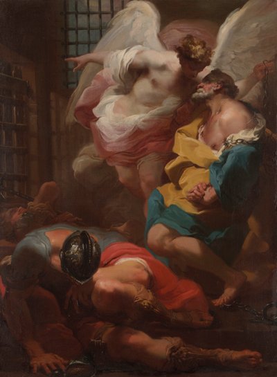 Wyzwolenie św. Piotra autorstwa Gaetano Gandolfi