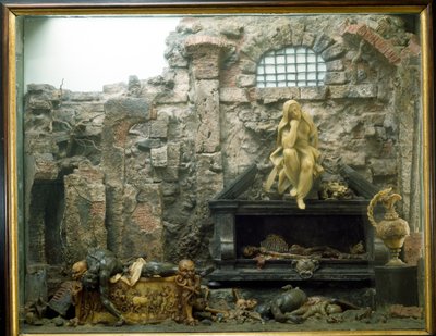 Teatr Śmierci: Vanitas (media mieszane) autorstwa Gaetano Giulio Zumbo