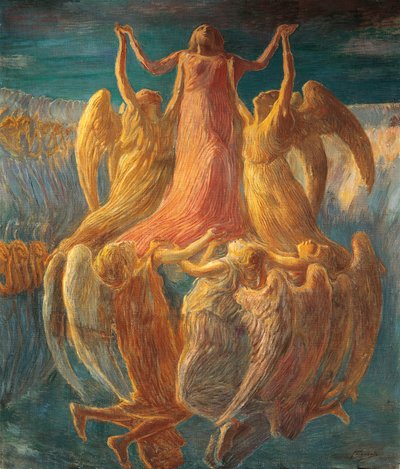 Wniebowzięcie, Gaetano Previati (1852-1920) autorstwa Gaetano Previati