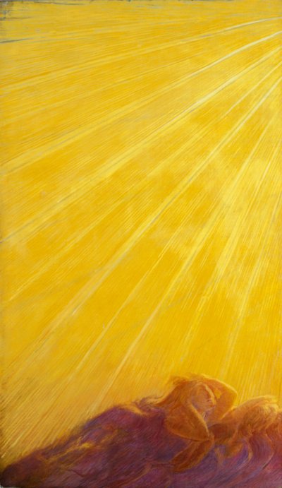 Upadek aniołów, Gaetano Previati (1852-1920) Fragment lewej strony autorstwa Gaetano Previati