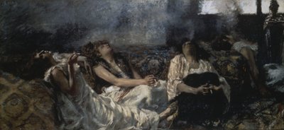 palacze haszyszu autorstwa Gaetano Previati