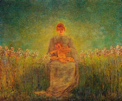 Madonna z liliami autorstwa Gaetano Previati