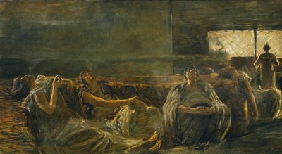 Palacze opium — Gaetano Previati (1852-1920) autorstwa Gaetano Previati