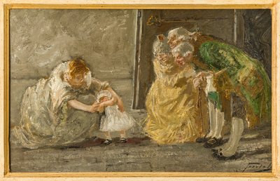 Scena (obraz olejny na płótnie) autorstwa Gaetano Previati