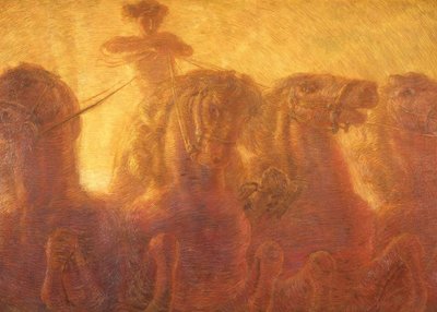Rydwan Słońca lub Triumf Handlu, 1907, autorstwa Gaetano Previati