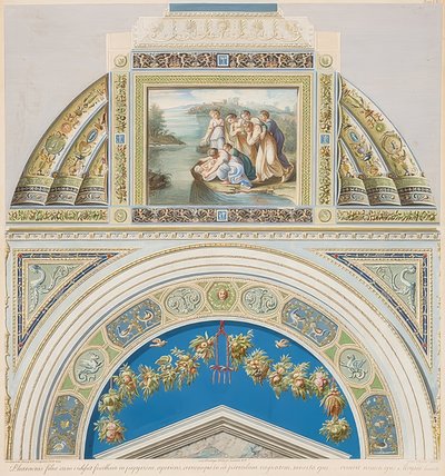 Bezel i obszar sklepienia ze znaleziskiem Mojżesza. 1774 autorstwa Gaetano Savorelli