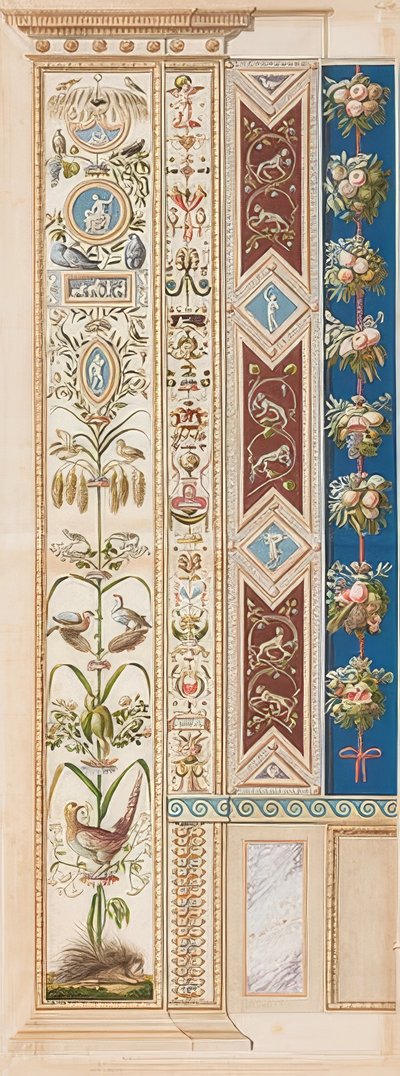 Pilaster Loggia XI (dekoracja z jeżozwierzem) autorstwa Gaetano Savorelli