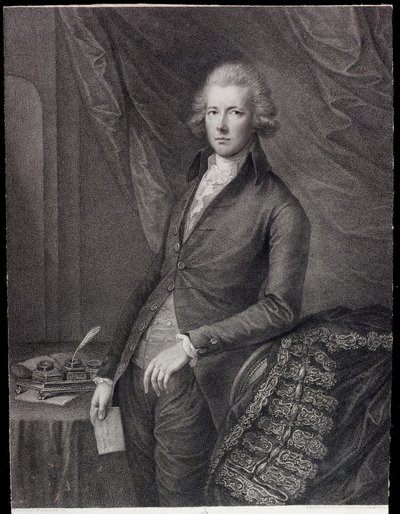 Prawy Hon William Pitt młodszy (Grawerowanie) autorstwa Gainsborough (after) Dupont