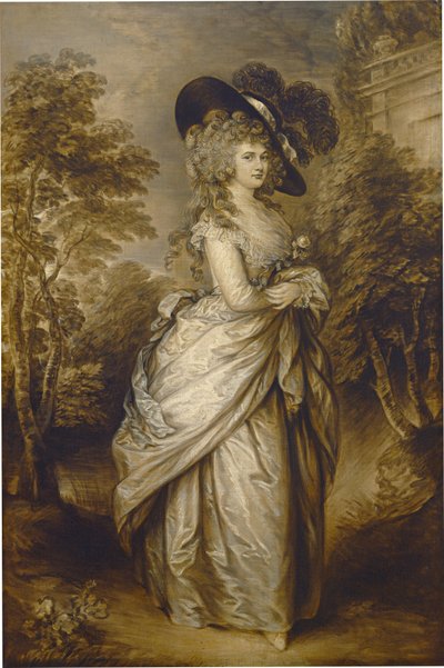 Georgiana, księżna Devonshire, ok. 1787-1796 (olej na płótnie) autorstwa Gainsborough Dupont