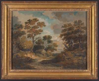 Landschaft: Mann mit Reisigbündeln autorstwa Gainsborough Dupont
