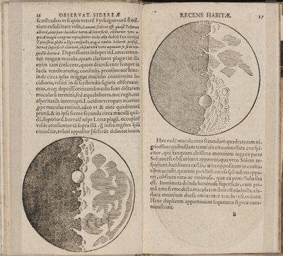 Kartka książki Sidereus Nuncius Sidereal Messenger autorstwa Galileo Galilei, 1610 autorstwa Galileo Galilei