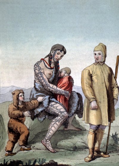 Rodzina Czukczów, ok. 1810 r. (rycina) autorstwa Gallo Gallina