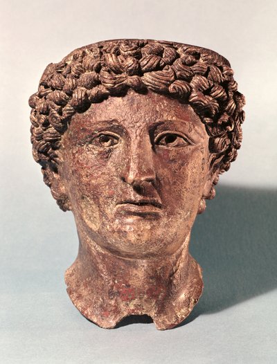 Głowa Apolla, z Lillebonne (brąz) autorstwa Gallo Roman