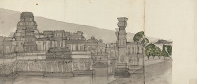 Zewnętrzny widok Kailasa autorstwa Gangaram Chintaman Tambat