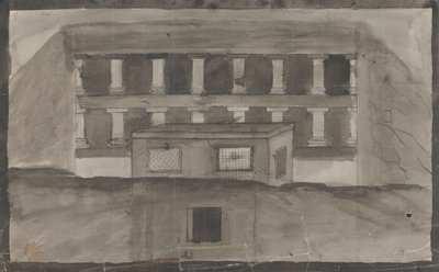 Wejście do świątyni, Ellora autorstwa Gangaram Chintaman Tambat