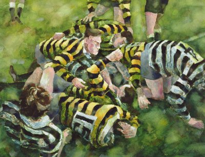 Farnham Rugby Club zdobywając punkty autorstwa Gareth Lloyd Ball