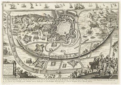 Beleg van Oostende, 1601 Oblężenie i eksterminacja Willi Ostendy przez arcyksięcia Alberta w roku 1601 (tytuł na obiekcie) autorstwa Gaspar Bouttats