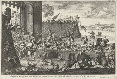 Od Franse Furie te Antwerpen, 1583 Nieudana kompania księcia Andegaweńskiego w miejscowości Amberez w roku 1583 (tytuł na obiekcie) autorstwa Gaspar Bouttats