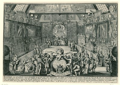 Loteria Henricusa van Soesta w Antwerpii, 1695 autorstwa Gaspar Bouttats