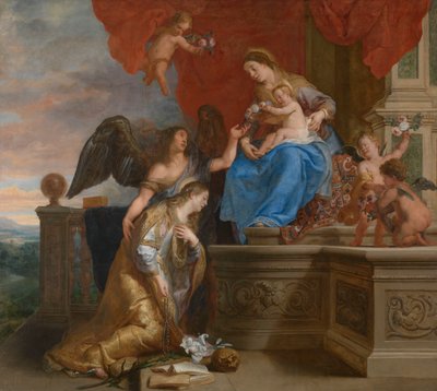 Die Krönung der heiligen Rosalia autorstwa Gaspar De Crayer