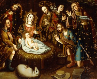 Adoracja Pasterzy, autorstwa Gaspar Miguel de Berrio