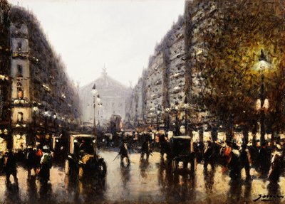 Scena uliczna, Paryż autorstwa Gaspar Miro Lleo