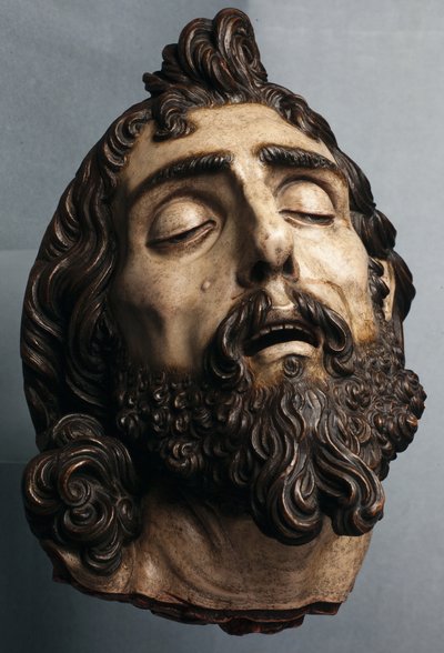 Głowa Jana Chrzciciela (drewno malowane) autorstwa Gaspar Nunez Delgado