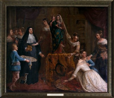Arcyksiężniczka Izabela Hiszpańska, która przekazuje swoje klejnoty Bazylice św. Marcina w Halle autorstwa Gaspar De Crayer