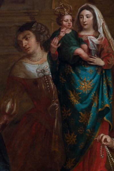 Arcyksiężniczka Izabela Hiszpańska, która przekazuje swoje klejnoty Bazylice św. Marcina w Halle autorstwa Gaspar De Crayer