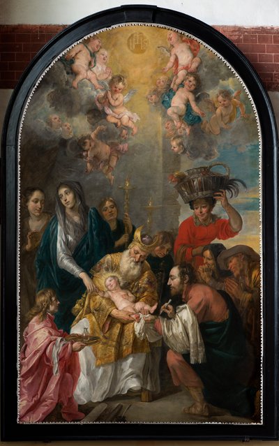 Kościół parafialny (kościół parafialny św. Andrzeja). Wnętrze. obraz. Obrzezanie. autorstwa Gaspar De Crayer