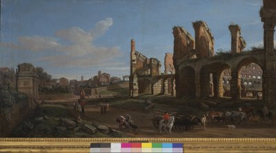Koloseum i Forum Romanum, 1711 autorstwa Gaspar van Wittel