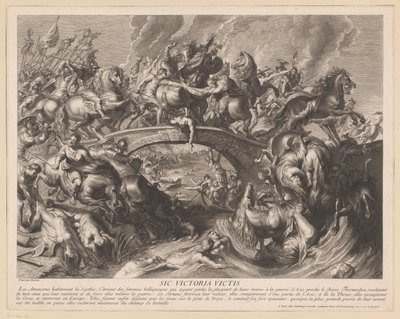 Bitwa Amazonek na moście autorstwa Gaspard Duchange (attributed to)