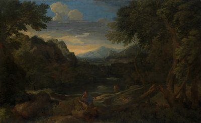 Wyimaginowany krajobraz. autorstwa Gaspard Dughet