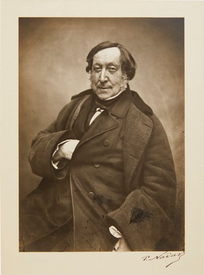 Portret Gioachino Rossiniego 1792-1868, 1856. autorstwa Gaspard Félix Nadar