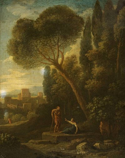 Klasyczny krajobraz z postaciami autorstwa Gaspard Poussin Dughet