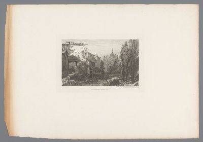 Widok na strumień w pobliżu Salins Le ruisseau à Salins (tytuł na obiekcie) akwaforty francuskie z 1875 r. (tytuł serii) L