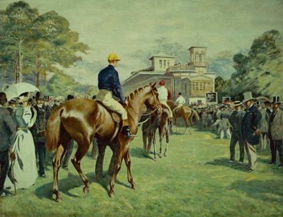 Parada na posterunek (olej na płótnie) autorstwa Gaston Guignard