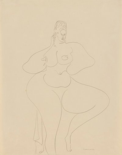 (Nude Dancer with Drape) autorstwa Gaston Lachaise