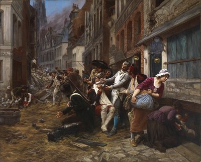 Odcinek oblężenia Lille, 1792, 1891. autorstwa Gaston Theodore Melingue