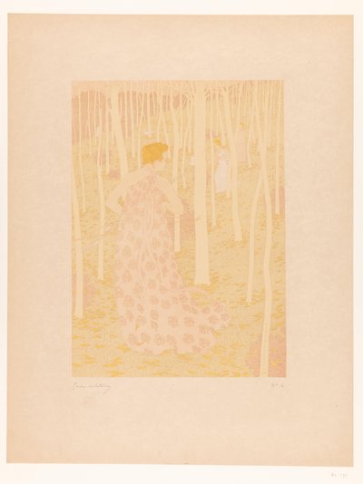 Kobiety polujące w lesie Podwozia (tytuł oryginalny) autorstwa Gaston de Latenay (signed by artist)