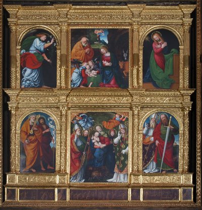 Zwiastowanie i Narodzenie, 1516 r. autorstwa Gaudenzio Ferrari