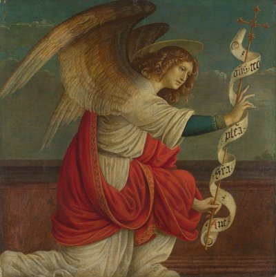 Panel Archanioła Gabriela z ołtarza: Zwiastowanie, przed 1511 r. autorstwa Gaudenzio Ferrari