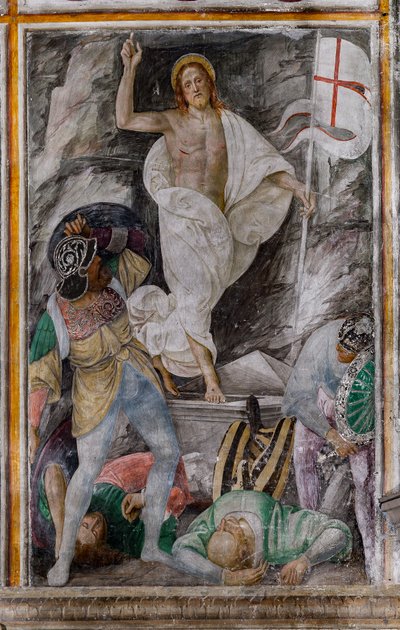 Fragment „Zmartwychwstania Chrystusa” z „Życia i męki Chrystusa” autorstwa Gaudenzio Ferrari
