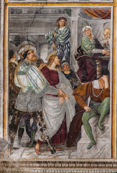 Jezus przed Pilato, fragment "Życia i męki Chrystusa" autorstwa Gaudenzio Ferrari